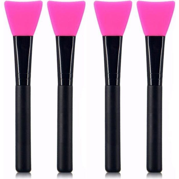 Masque brosse, type de flamme poignée de bois doux professionnel silicone masque brosse brosse outil de bricolage