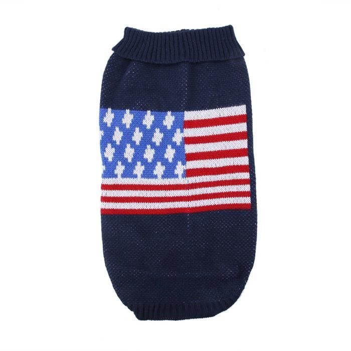 Sonew vêtements d'hiver pour chiens de compagnie Vêtements mignons de manteau d'hiver de chandail tricoté à motifs de chiens de