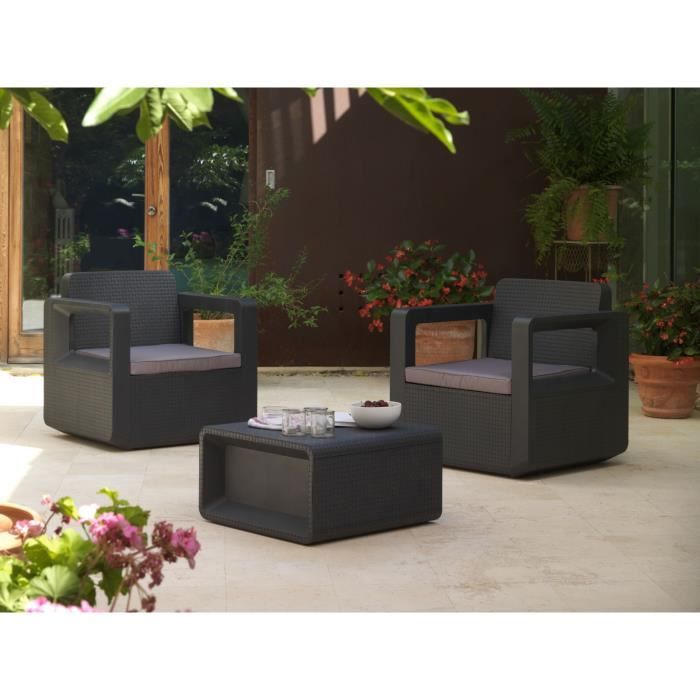 Rio - Salon bas de jardin 2p