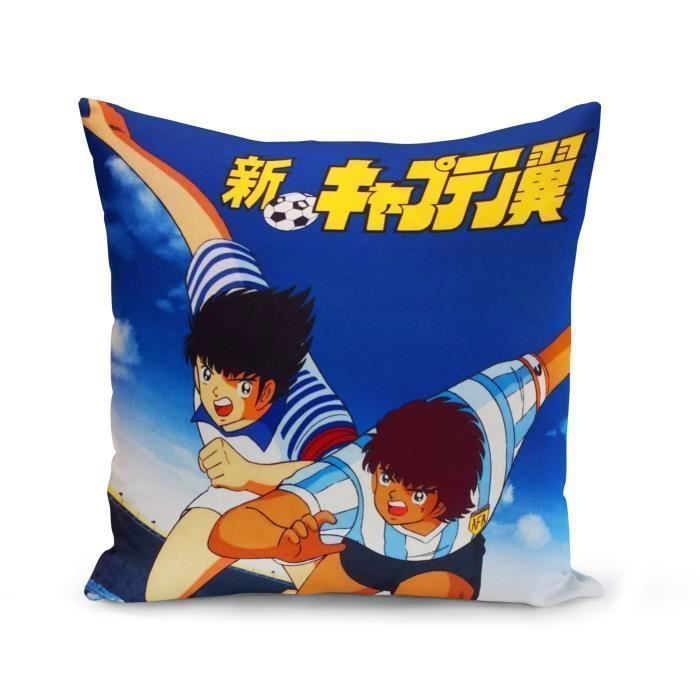 Housse de Coussin 40x40 cm Olive et Tom Captain Tsubasa Manga Anime Cartoon Japon Foot