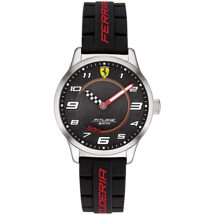 Ferrari-Montre Analogique pour Enfant à movement Quartz en Silicone - 0860012