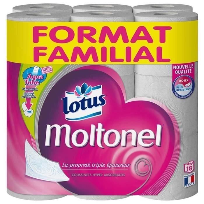 Lotus - Papier Toilette Aquatube Moltonel - 6 Rouleaux - Lot De 3 - Livraison Rapide En France - Prix Par Lot