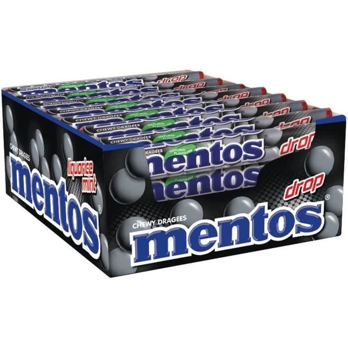 MENTOS Boîte de 40 rouleaux - Réglisse