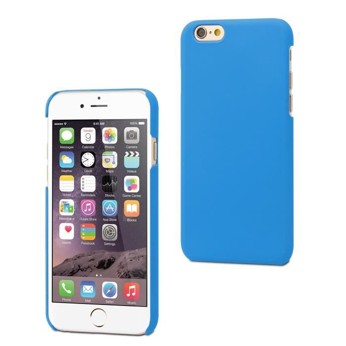 MUVIT Coque Dure Finition Rubber Bleu Apple Iphone 6-6s