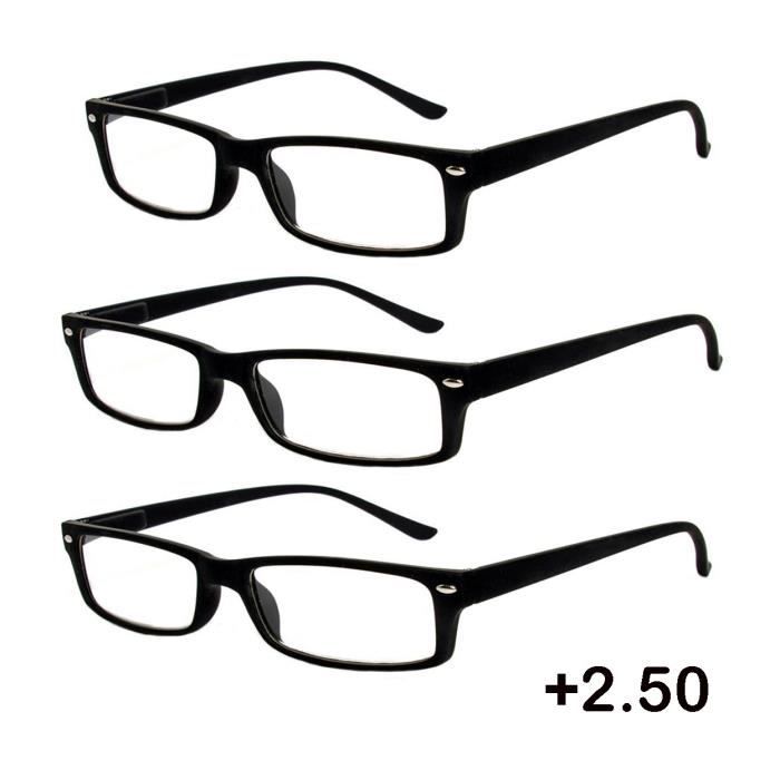 3 Lunettes de Lecture Java MC2092 Noir +2.50