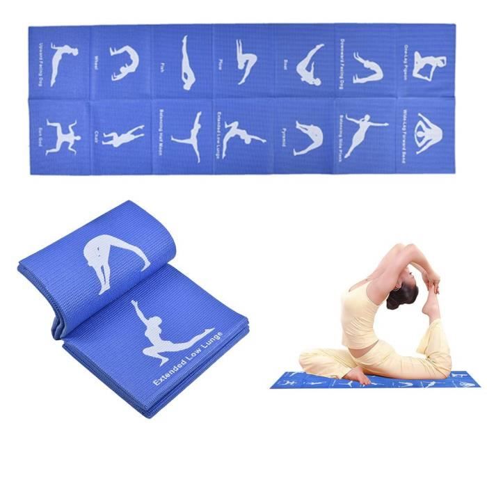 -Tapis de yoga pliable TwinkBling - Tapis d'exercice antidérapant pour pilates, entraînement, gymnase,