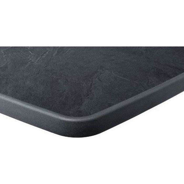 SIEGER Table de Jardin Rectangulaire Repliable Plateau Décoratif Graphite 115 x 70 x 72 cm - 233/A