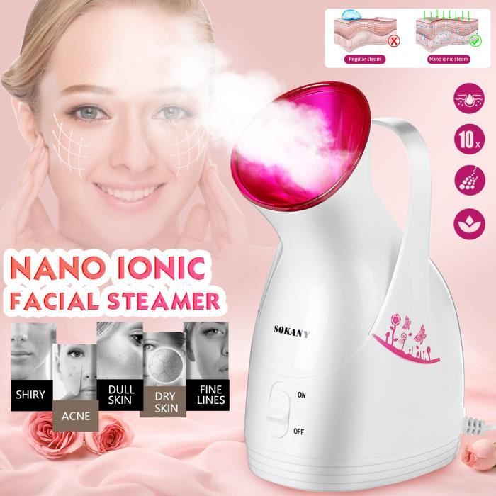 SOKANY Vapeur Visage Nano Ionique - Sans BPA - Humidificateur Brumisateur Sauna Facial Inhalateur - Nettoyage SPA Soins de Peau