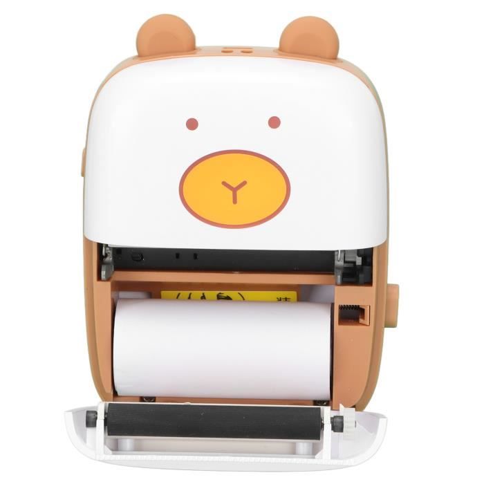 Mini imprimante mignonne en forme d'ours imprimante photo en plastique sans fil portable SURENHAP
