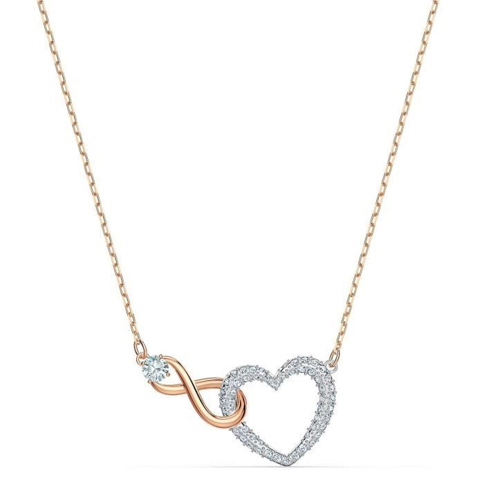 Swarovski Infinity Women's Mixed Metal Heart Necklace 5518865