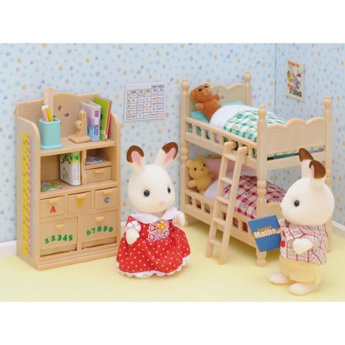 SYLVANIAN FAMILIES Ensemble de meubles de chambre à coucher pour enfants Chambre Enfant, 4254, Multic