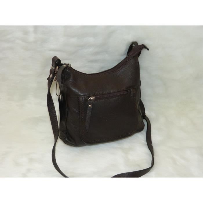SUPERBE SAC BANDOULIERE SACOCHE EN CUIR * TORRENTE COUTURE *