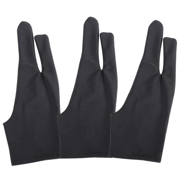 TRIXES Lot de 3 Gants à Dessin pour Artistes Tablettes Droitier ou Gaucher Faible Friction