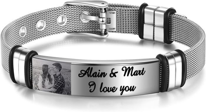TELLE MERE TELLE FILLE BRACELET MESSAGE EN ACIER INOXYDABLE