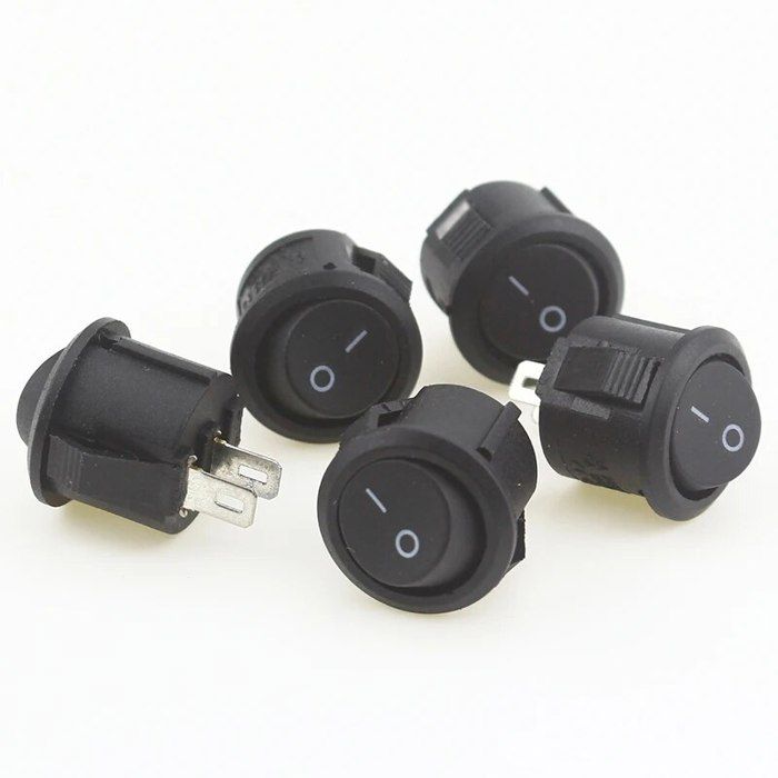 Lot De 4 Mini Interrupteurs à Bascule SPST Métal 12V DC 25A Avec Capuchons Étanchés - KN3D-101