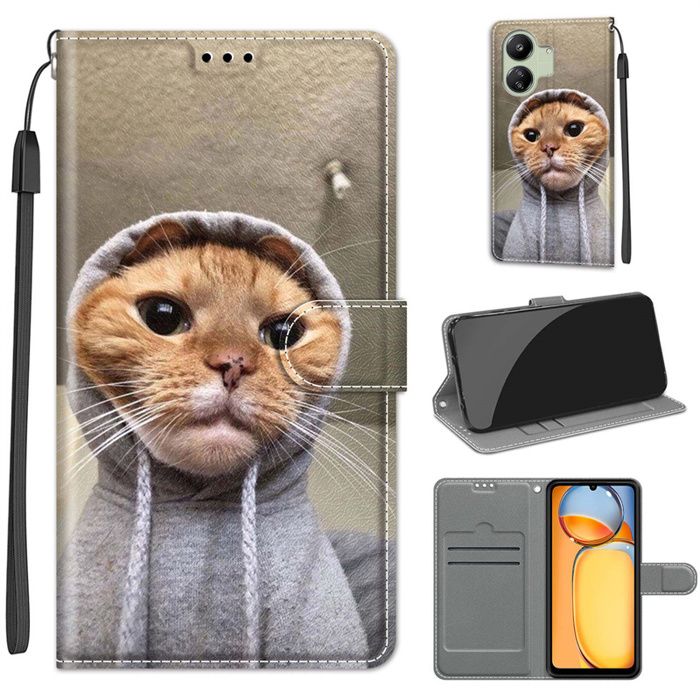 Housse Portefeuille Tenphone Pour Xiaomi Redmi A3 2024 - Cuir PU, Porte-Cartes, Support Intégré