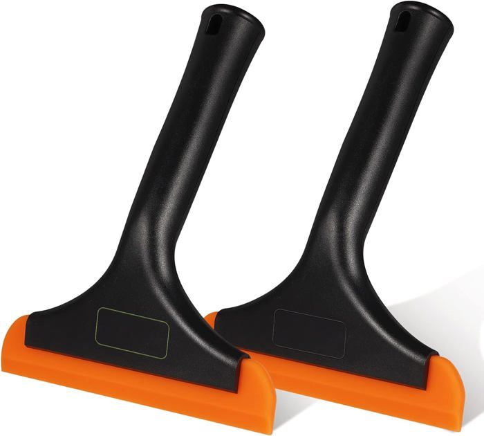 Lot De 2 Raclettes De Douche En Silicone - 20 Cm De Large, Poignée Ergonomique, Pour Vitres, Miroirs Et Parois De Douche - 9