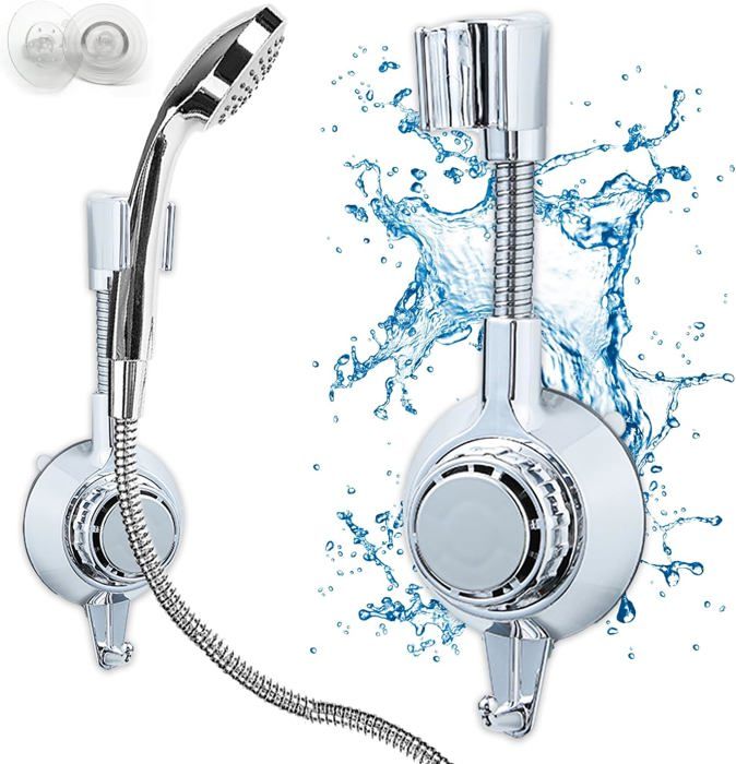 Support Universel Pour Pommeau De Douche Tecuro – Adaptable Aux Colonnes Ø 18 Mm | Fixation Réglable 360° - 12