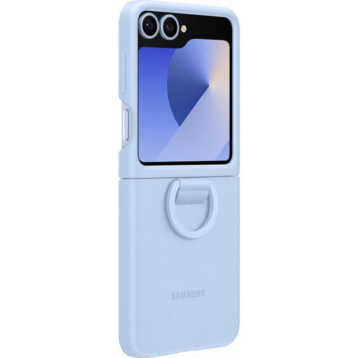 Coque Z Flip6 silicone avec anneau