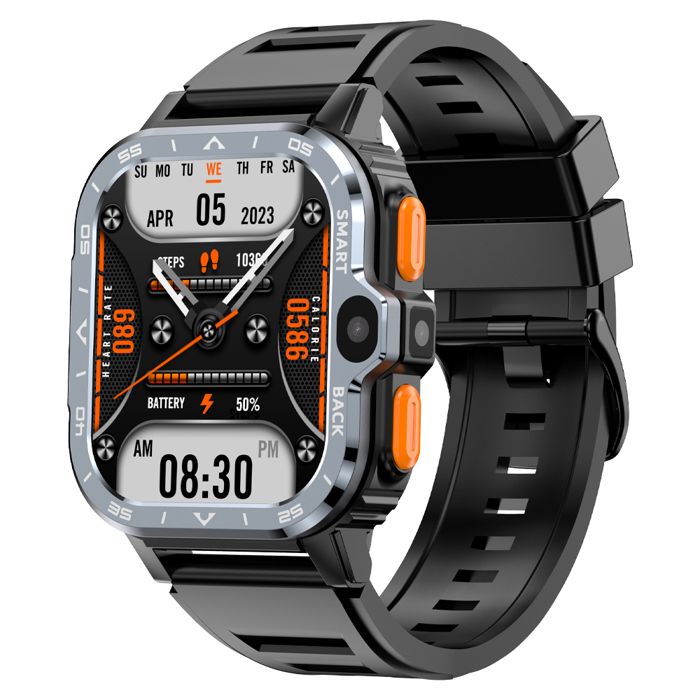 PDG Watch 4G Smart Watch Phone 2.03 pouces Android 8.1 800mAh 4GB + GPS Double Camera Google Play