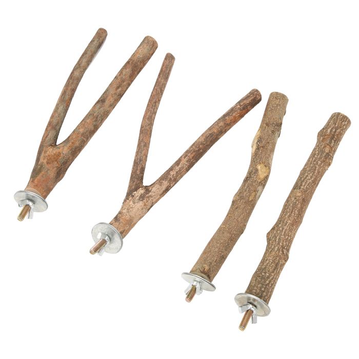 Comparer les prix de Ensemble de perchoirs pour oiseaux en bois naturel pour que les perroquets puissent se tenir debout, grimper et jouer