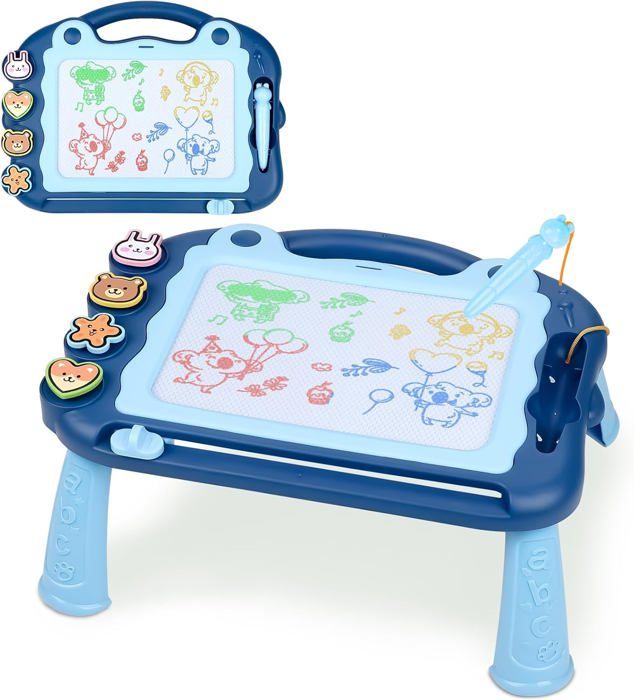 Ardoise Magique Magnétique Pour Enfants – Tablette Avec Stylo, Billes Colorées, Motifs, 24x18 Cm