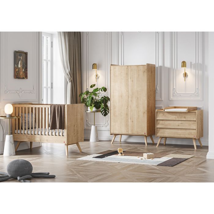 Chambre complète 2 portes 3 tiroirs Vox - 125 x 65 x 103cm - Bois Chambre complète 2 portes 3 tiroirs Vox - 125 x 65 x 103cm - Bois