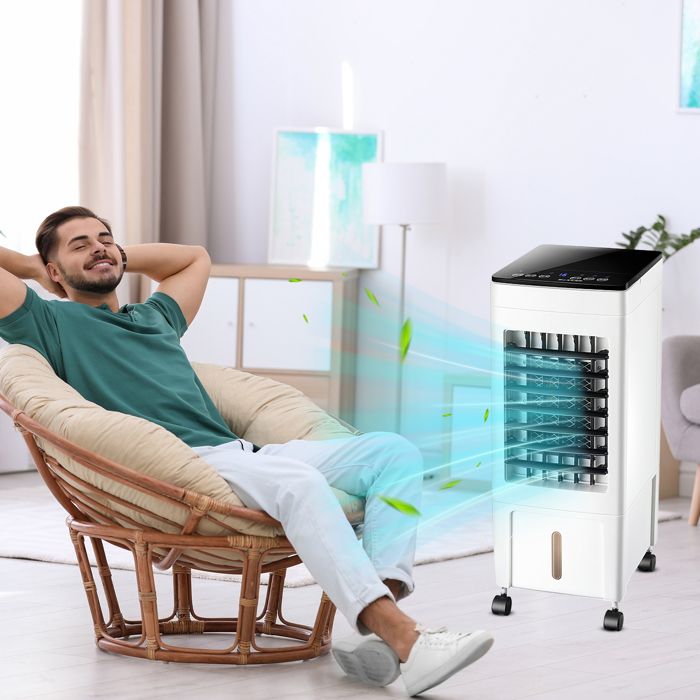 Mini Climatiseur Portable 4-en-1 USB Rechargeable 3600mAh – Ventilateur Silencieux + Humidificateur + LED