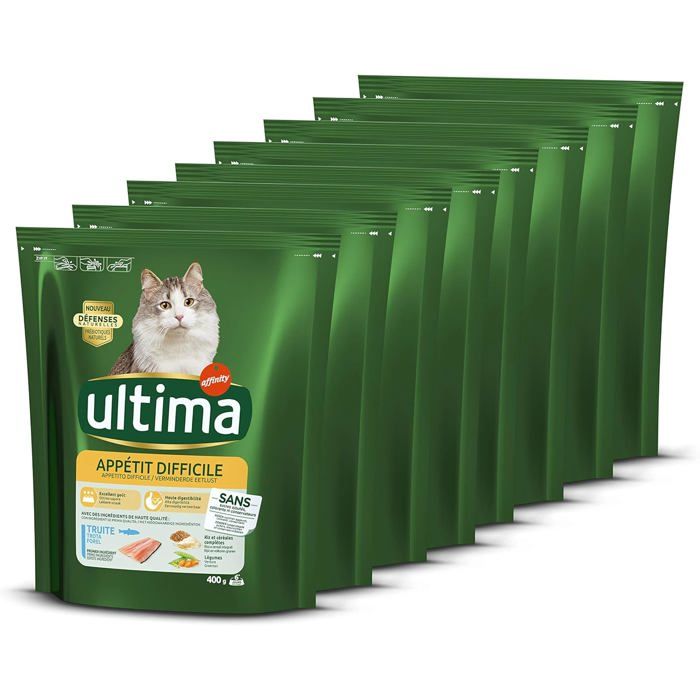 Comparer les prix de Nourriture pour chat - TWINBIRD - Appétit Difficile - Truite - 8x400g - 32kg