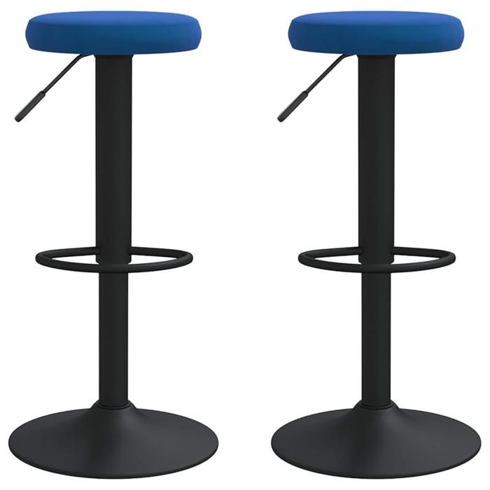 SARA* NEW Tabouret de pub/siège comptoir/ Tabourets Haut Bar - KENNETH - lot de 2 - bleu velours9.2 Kg CL2666