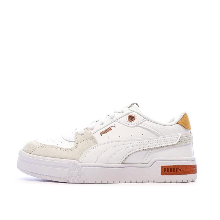 Puma Baskets Ecru/Orange Garçon Puma Ca Pro Glitch Sd