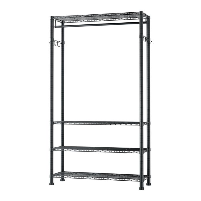 Portant à Vêtements - DUOKU - SHSS7635192-2XM4B - Acier au Carbone - 4 Étagères Ajustables - 227 kg Capacité