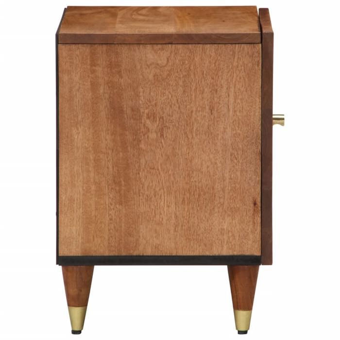 Tables de chevet en bois de manguier - vidaXL - 40x33x46 cm - Lot de 2 - Bois de manguier massif