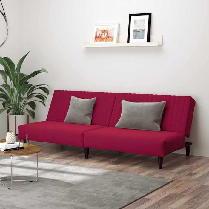(SOLDES Nouvelle année)Classique Canapé-lit 2 places - Rouge bordeaux - velours FR26_06852173 (SOLDES Nouvelle année)Classique Canapé-lit 2 places - Rouge bordeaux - velours FR26_06852173