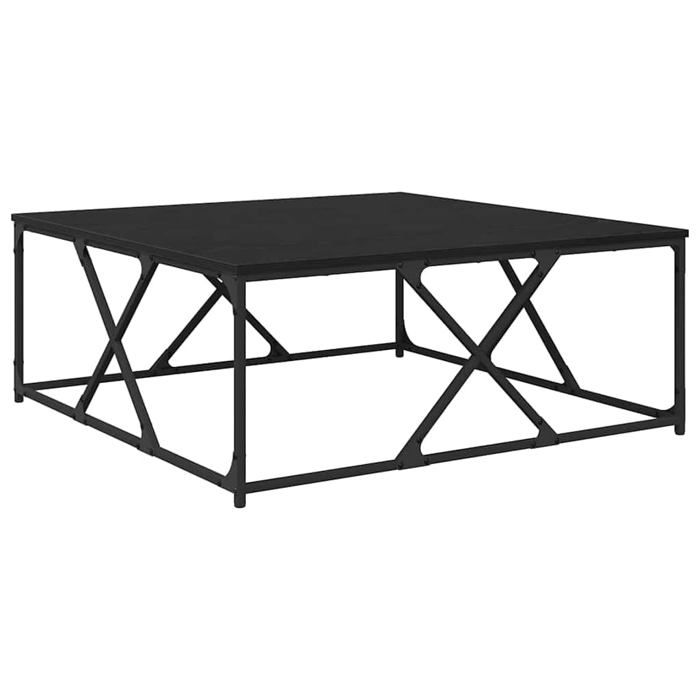 Table basse moderne - vidaXL - Chêne noir - Bois dingénierie - 100x100x40 cm - Rectangulaire - Assemblage requis