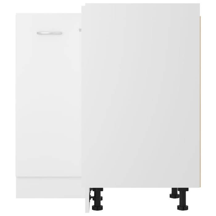 Moderne Placard dangle basse Lyon SWEETY Armoire base de cuisine Blanc 755x755x815 cm bois dingénierie BB1221