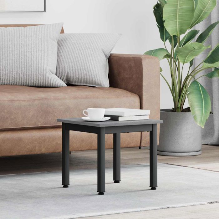Table basse - VIDAXL - Gris Sonoma - 40 x 40 x 36 cm - Bois dingénierie & métal - Rectangulaire
