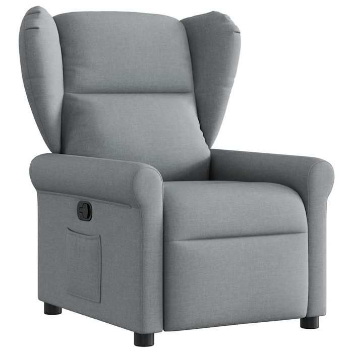 NEUF 2026 CHIC Fauteuil inclinable réglable SWEETY inclinaison manuelle Gris clair tissu 72.5x87x100.5 cm FF4261