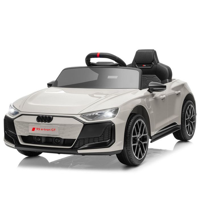 Voiture électrique 12V-45 Ah 3 vitesses avec télécommande 2.4 G pour enfants de 3 à 5 Ans Audi RS e-tron GT Gris clair