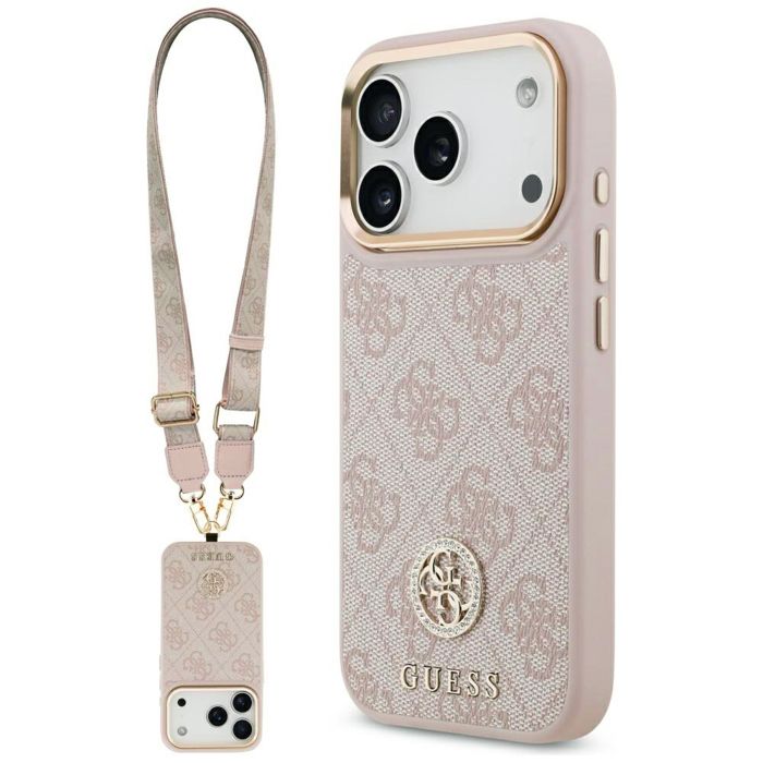 Étui Guess 4G Strass Logo & Big Strap Metal Buttons MagSafe pour iPhone 17 Pro Max Neuf - vue 4