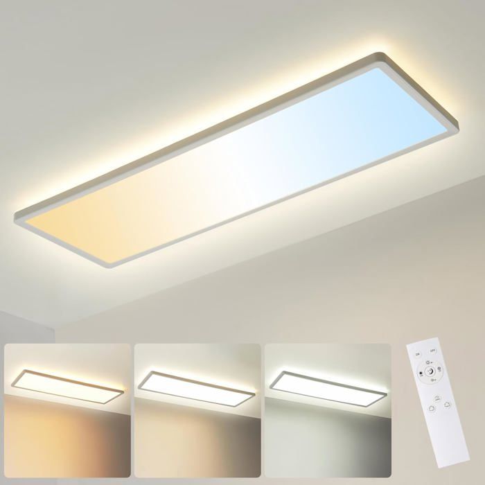 Plafonnier LED dimmable-KAL-Plafonnier LED Dimmable 23W 3000Lm2700K-6500K58cmTélécommandeBureauCuisineSalon