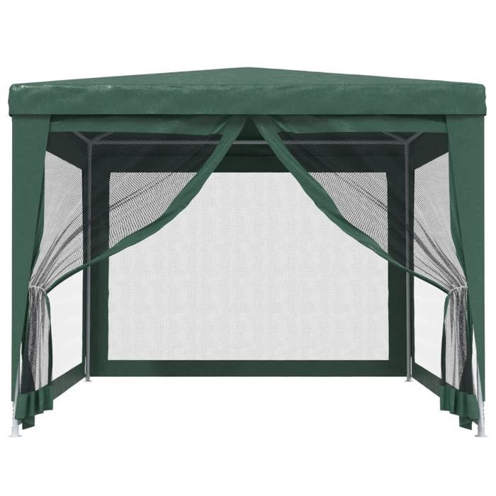 Stable&Durable - Vert - Anti UV Tente de fête avec 4 parois latérales en maille Vert 3x4 m PEHD - BARNUM Tonnelle étanche HS84723336