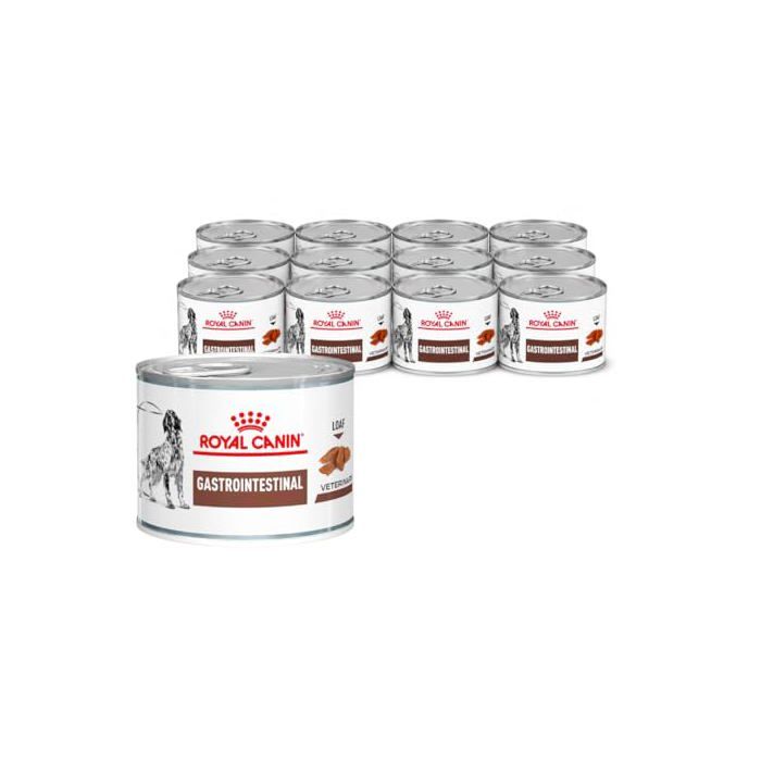 Veterinary Mousse Gastro-intestinale - 12 x 200 g - Nourriture diététique complète pour Chiens Adultes