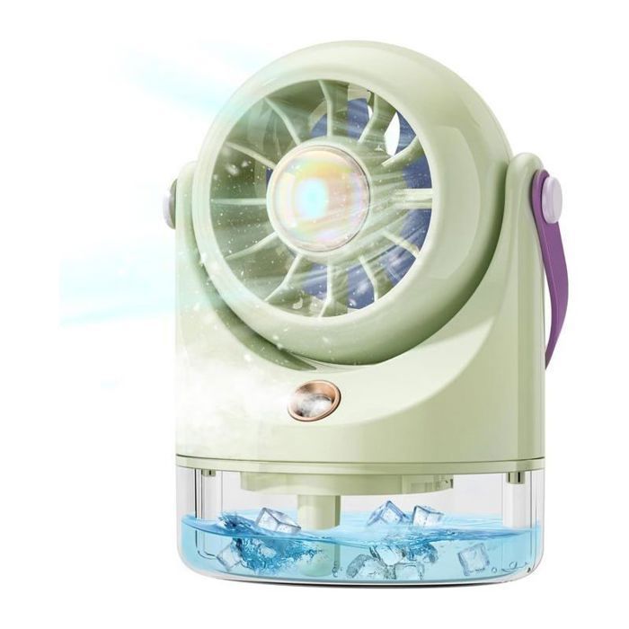 Mini Climatiseur Portable USB & Ventilateur de Bureau Brumisateur - Rafraîchisseur dAir Silencieux Compact pour Maison et Camping