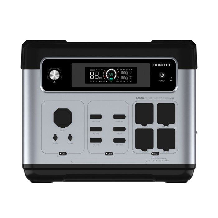 Centrale Électrique Portable - OUKITEL - P2400 - 2400Wh - 2400W - Batterie LiFePO4 plus de 3 500 cycles
