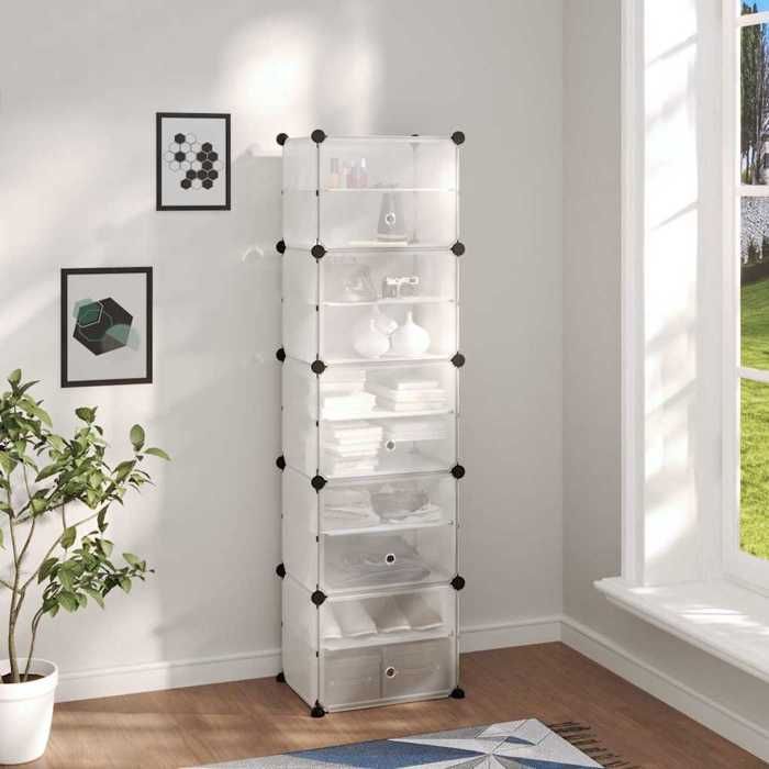 Range-chaussures(1 PC) - VIDAXL - Étagère à chaussures Moderne - Transparent 44x315x1535 cm PP@15596