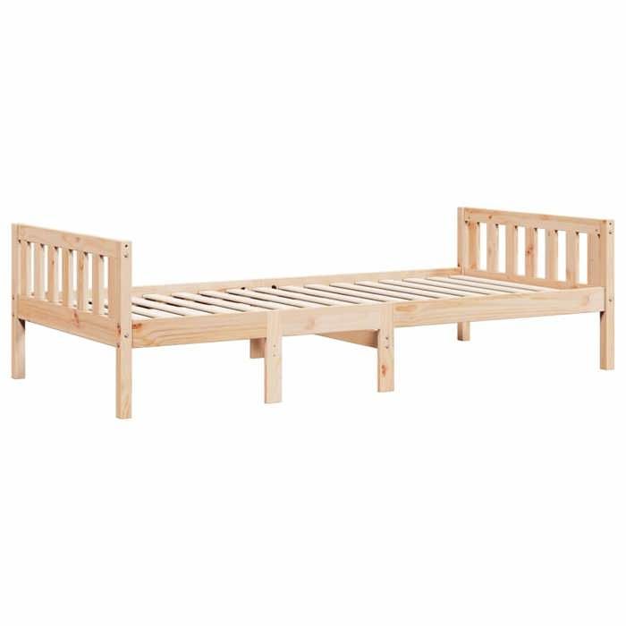 Lit pour enfants sans matelas - 90x190 cm bois de pin massif Pour chambre（47439)