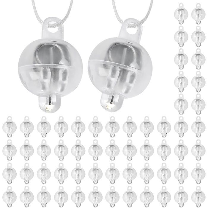 Ballons LED avec Crochet 60 Pièces Blanc Chaud