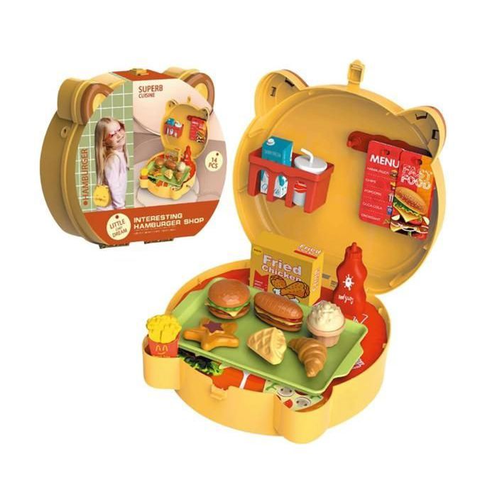 Accessoire Cuisine Enfant Dinette Enfant Jouet Cuisine Aliment Ustensile Cuisine Enfant Aliment Cuisine Hamburger Frites Hot Dogs