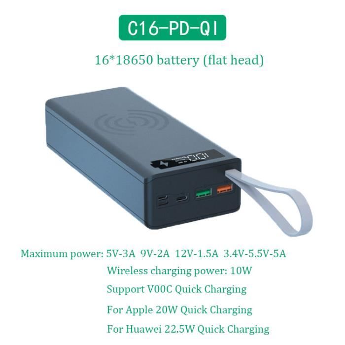 Étui Chargeur Sans Fil Power Bank Pour IPhone (jusqu'au 16) - Batterie Intégrée 10000mAh - Neuf